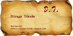 Dinya Tünde névjegykártya
