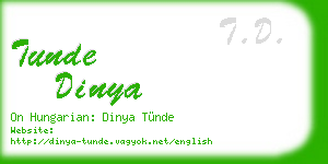 tunde dinya business card