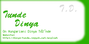 tunde dinya business card
